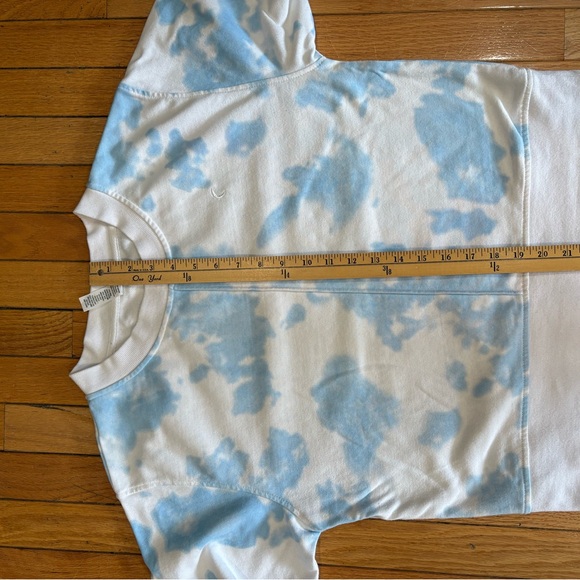 ZYIA White and Blue 100% Cotton Sweatshirt, VGUC, Size Medium - Picture 7 of 10